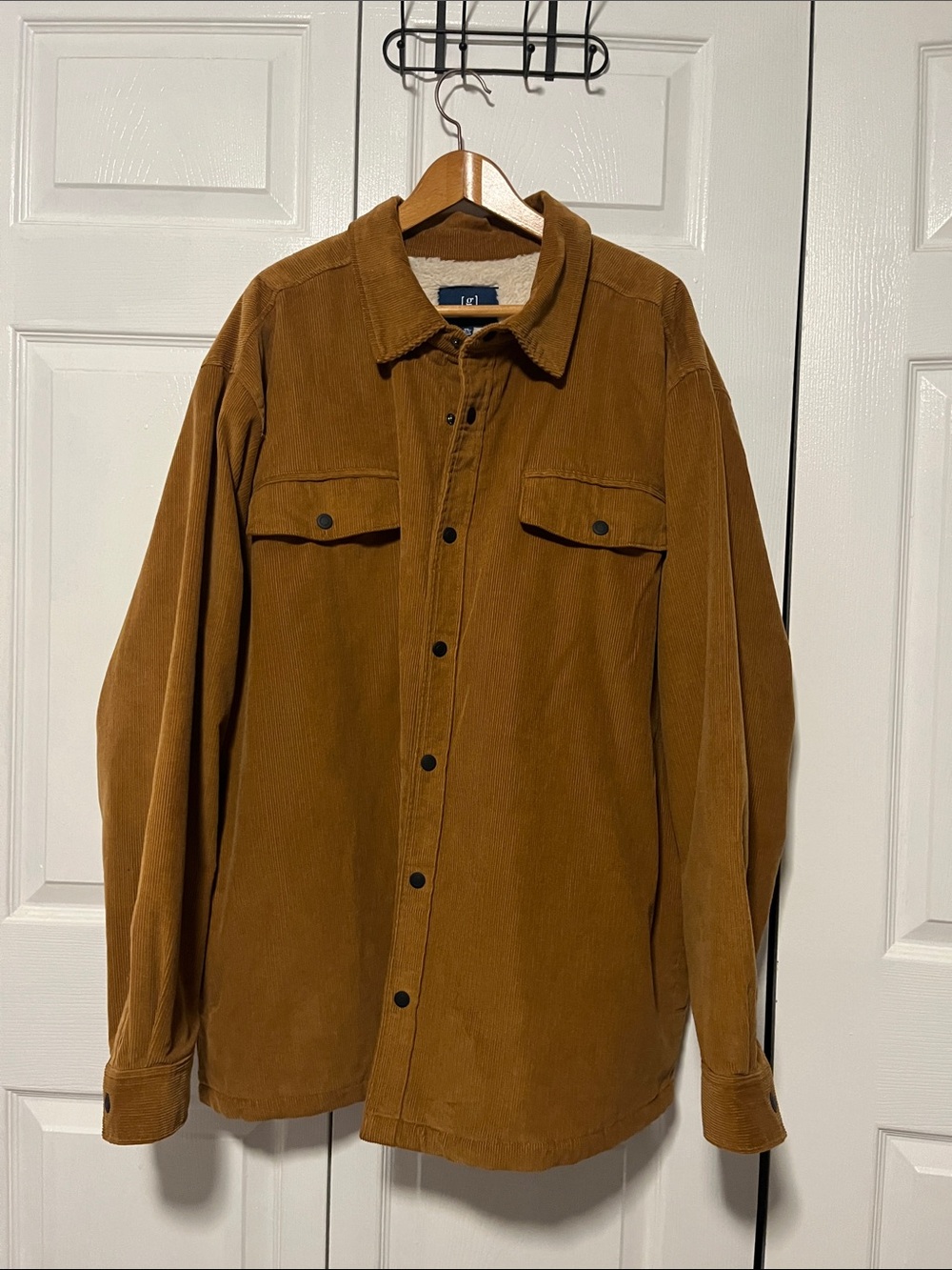 [g] GEORGE Men's Corduroy Lined Overshirt Jacket 3XL
